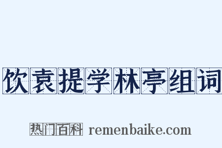 饮袁提学林亭组词是什么意思的图片